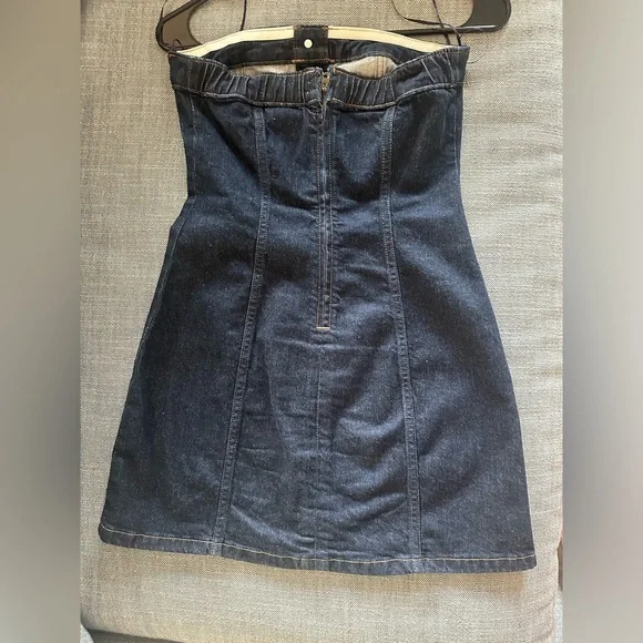 Abercrombie & Fitch Strapless Navy Dress - Picture 3 of 4
